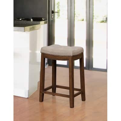 Linon Willamette Rustic Backless Counter Stool