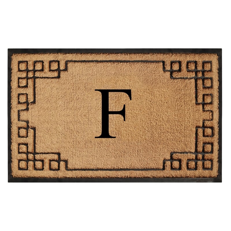 A1HC Natural Coir & Rubber Door Mat, Heavy Duty, Dirt Trapping, Long-Lasting Entrance Doormats,Thick & Durable Outdoor Entry Mat - 36" X 72" - F