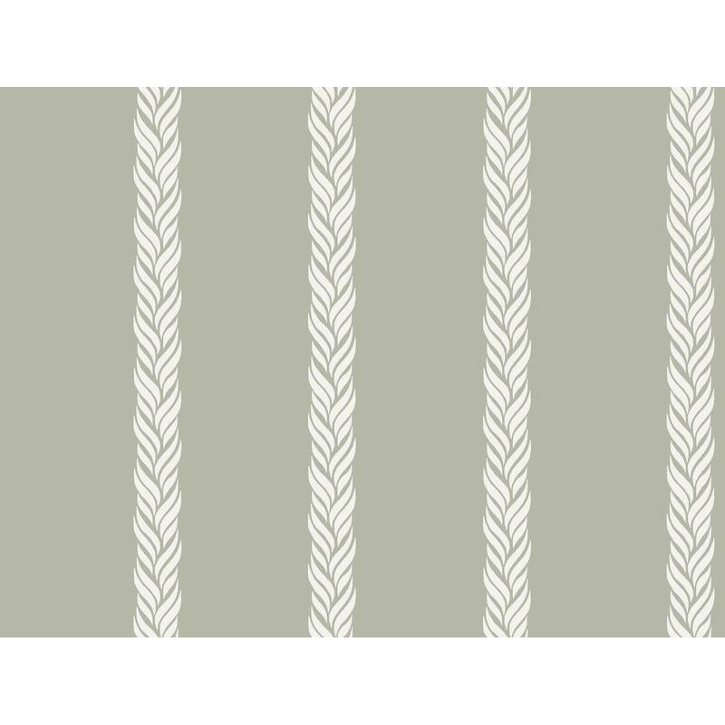 Ronald Redding Braided Stripe Green Wallpaper