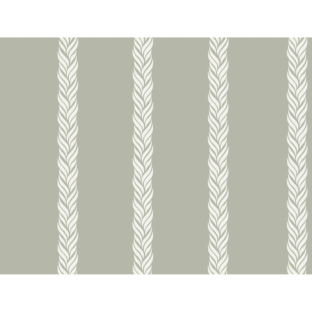 Ronald Redding Braided Stripe Green Wallpaper