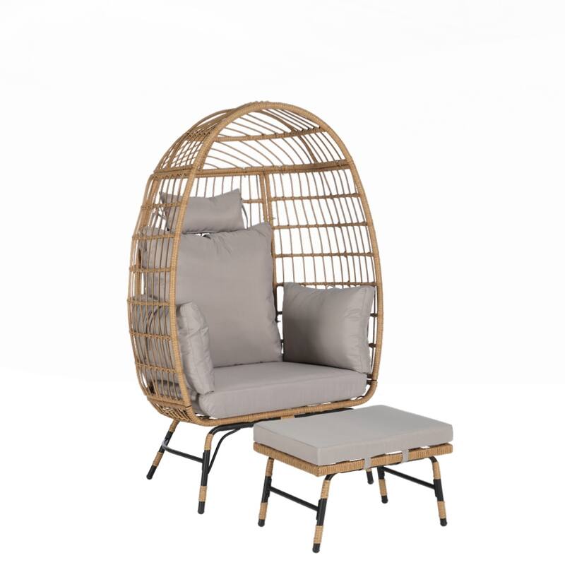 Oversized Large Egg ChairS with Ottoman