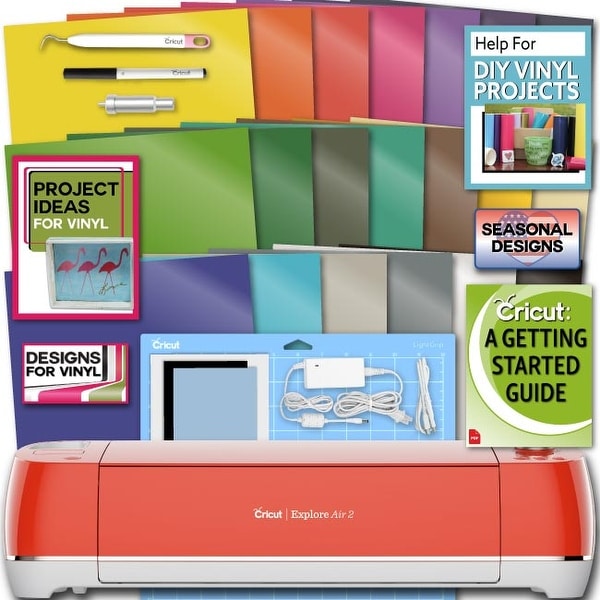 Shop Cricut Explore Air 2 Machine Bundle 20 Sheets Vibrant ...