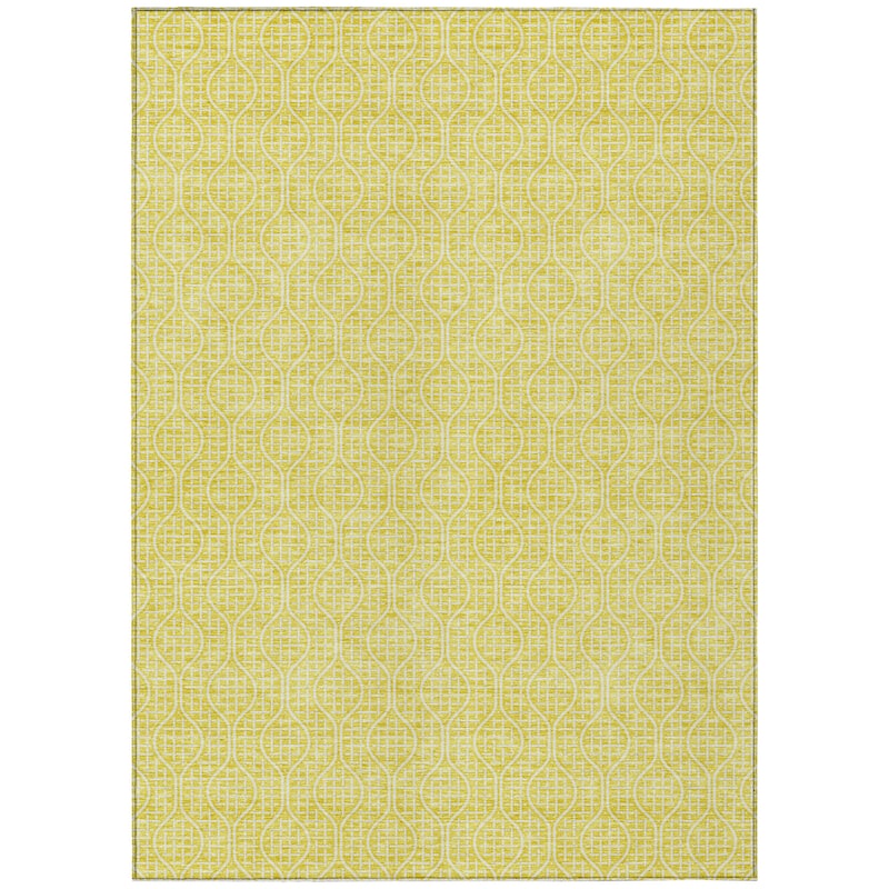Machine Washable Indoor/ Outdoor Chantille Criss Cross Geo Rug