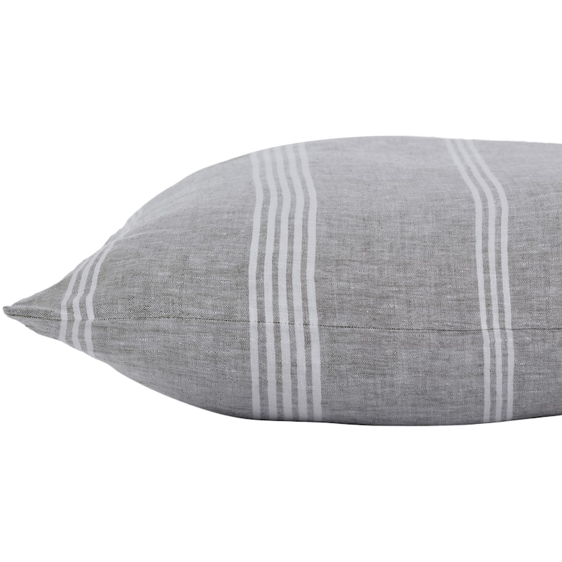 Damari Striped Throw Pillow - 20" - Gray and White