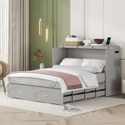 Murphy Bed with drawer and a set of Sockets