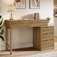 preview thumbnail 12 of 21, Modern Wood Computer Desk with 5-drawer for Home Office