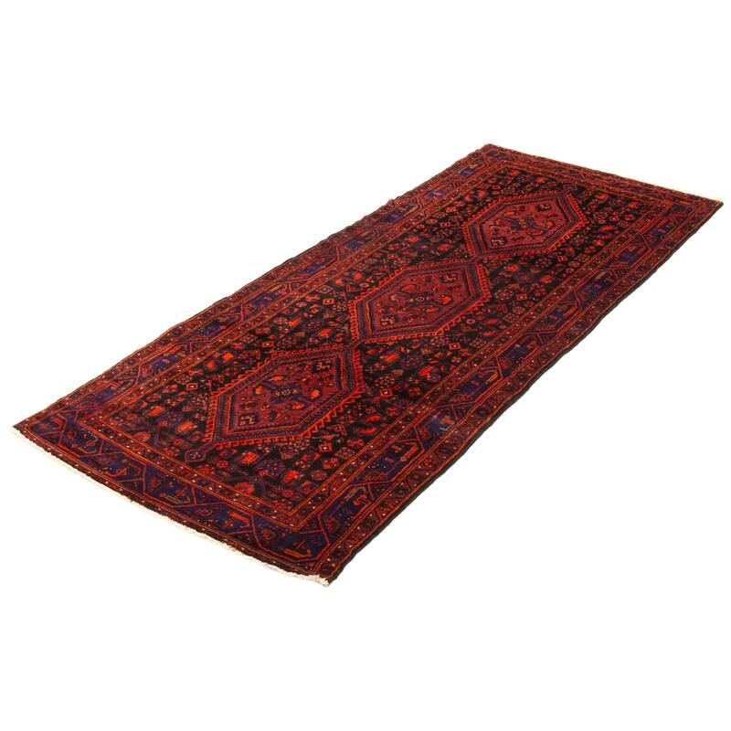 ECARPETGALLERY Hand-knotted Andelz Black Wool Rug - 4'1 x 9'6