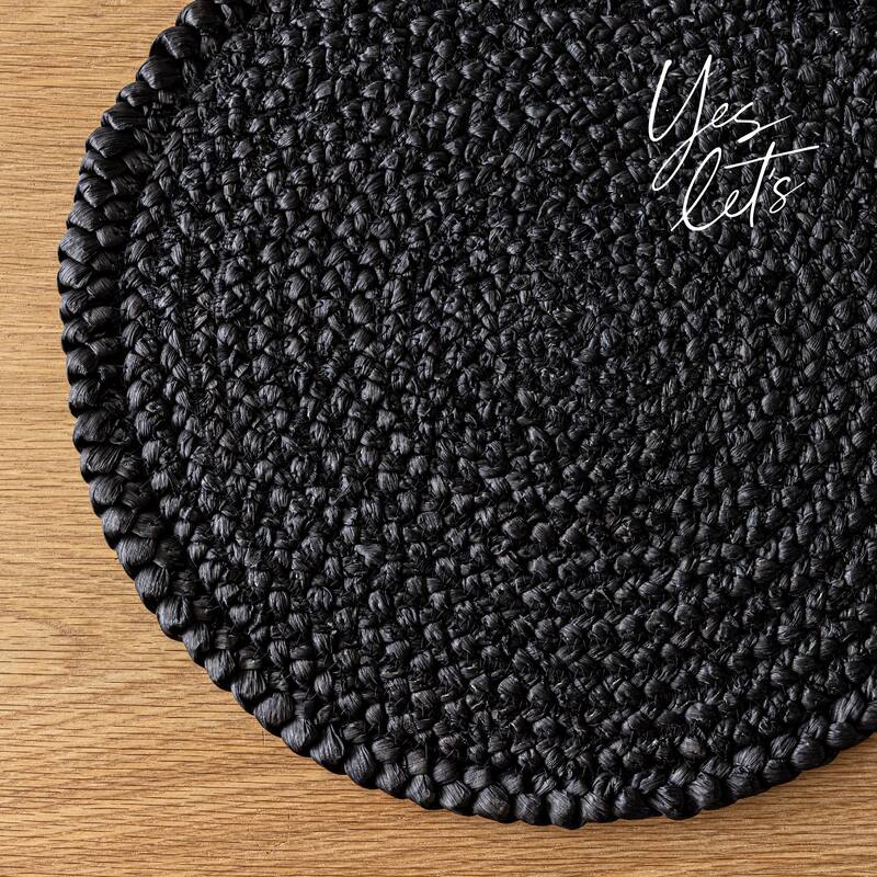 Over&back Natural Round Woven Placemats - Set of 4