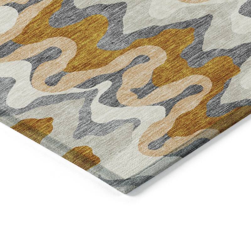 HomeRoots Abstract Transitional Rectangle Outdoor Rug