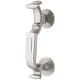 preview thumbnail 3 of 12, Baldwin S Style Curved Solid Brass Door Knocker Lifetime Satin Nickel