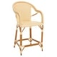 preview thumbnail 21 of 68, SAFAVIEH California Outdoor Bistro 26-inch Counter Stool with Arms - 23" W x 26" D x 43" H Natural