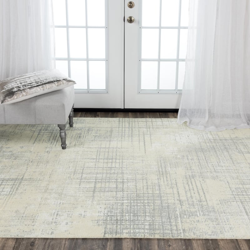 Alora Decor Aurora Beige, Grey, and Cream Cross Wool Blend Rug