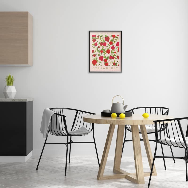 Stupell Strawberry Gallery Print Framed Giclee Art Design By Kamdon Kreations