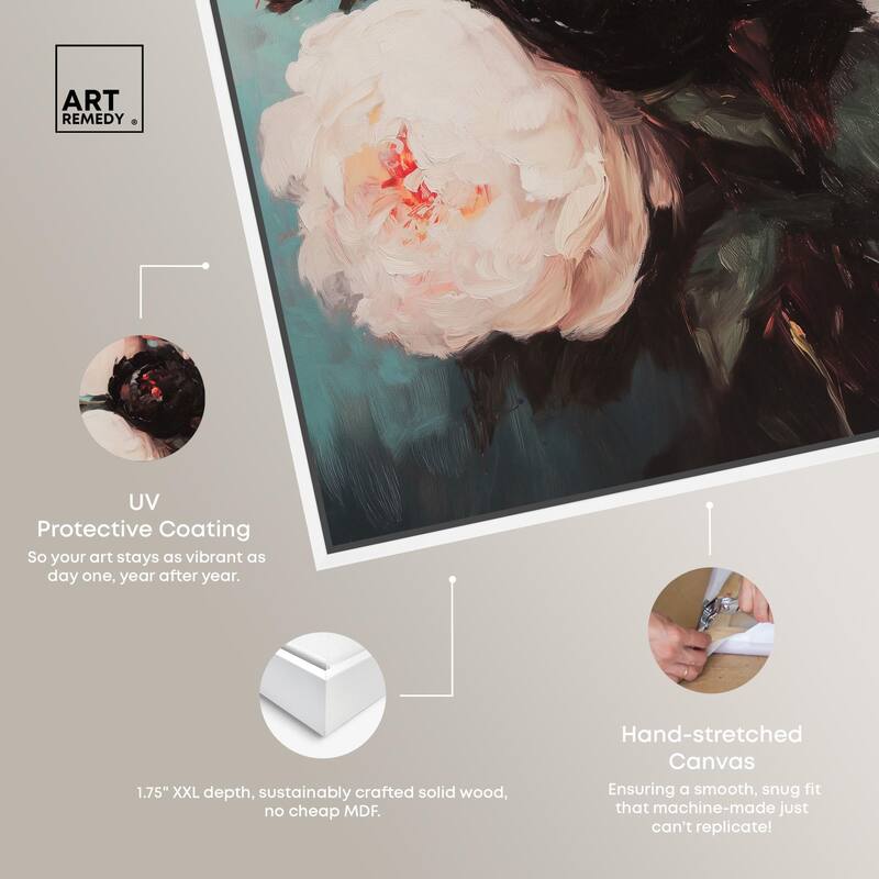 Three Shades of Peony I Canvas by Art Remedy
