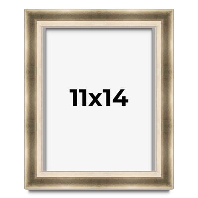 11x14 Shadow Box Frame Silver | 1.75 inches Deep Real Wood Traditional