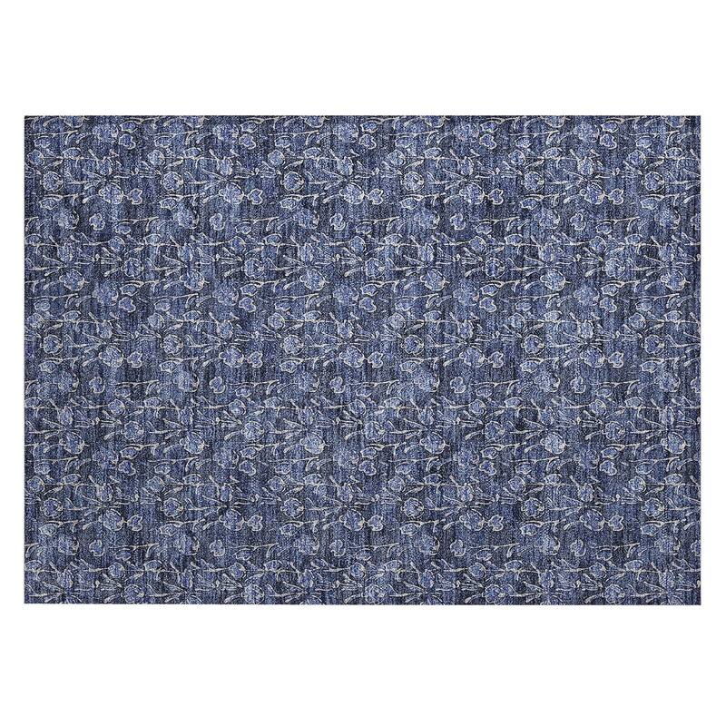 Machine Washable Indoor/ Outdoor Chantille Modern Floral Impressions Rug
