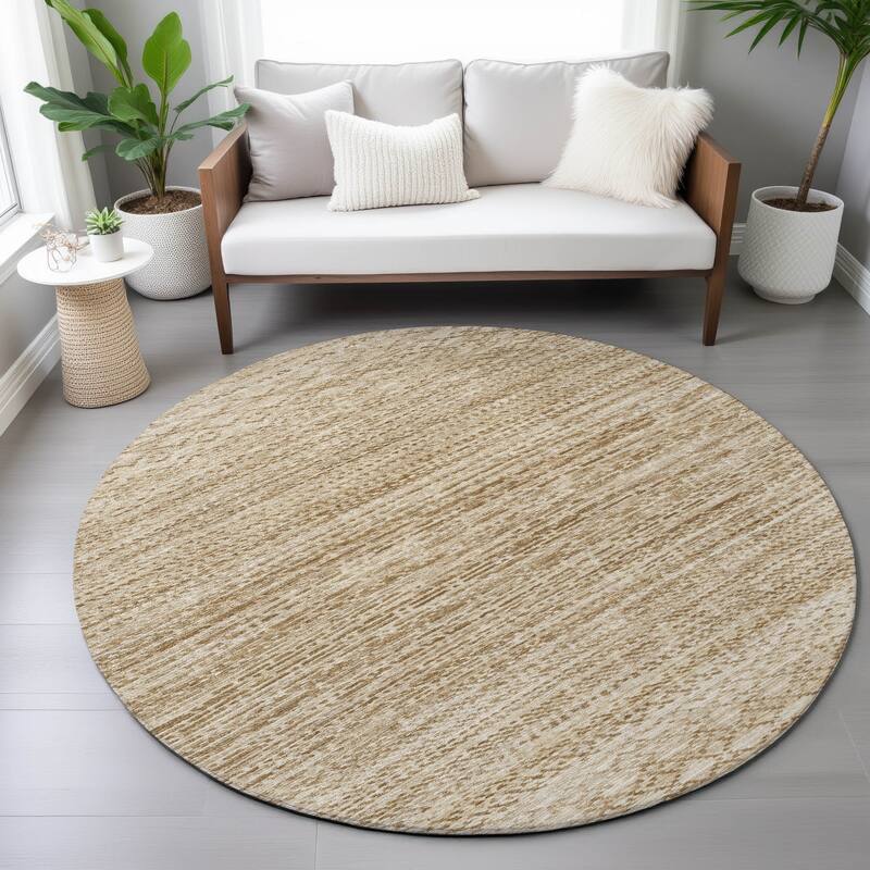 Machine Washable Indoor/Outdoor Modern Trellis Chantille Rug