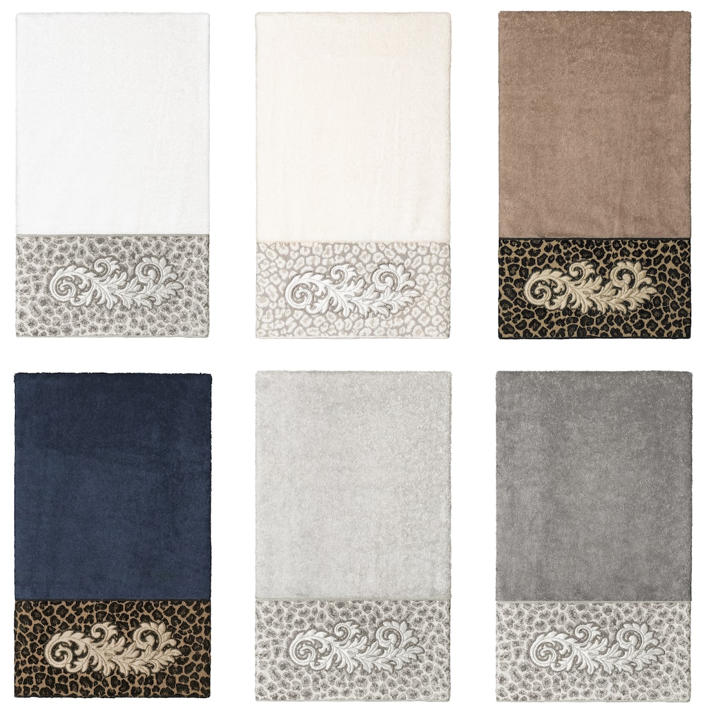 Authentic Hotel and Spa 100% Turkish Cotton April Embellished Bath Towel