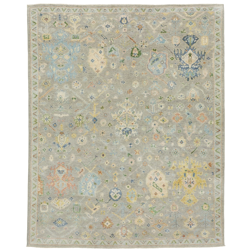 Style Haven Palma Wool Hand-Knotted Oriental Grey/ Multi Area Rug