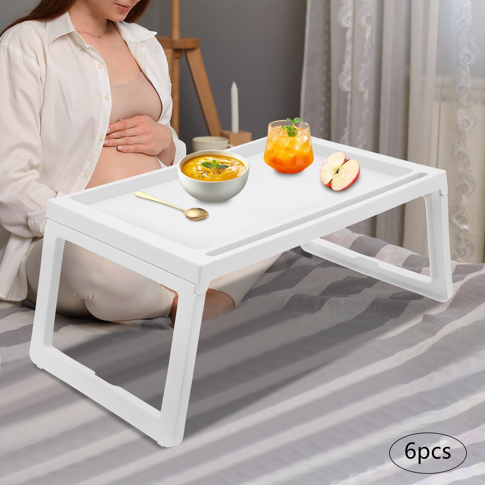 6 Pcs Tray Folding Table Foldable Laptop Desk