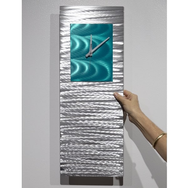 Statements2000 Modern Metal Wall Clock Art Abstract Decor By Jon Allen Radiance Clock 24 X 9 Overstock 27545421