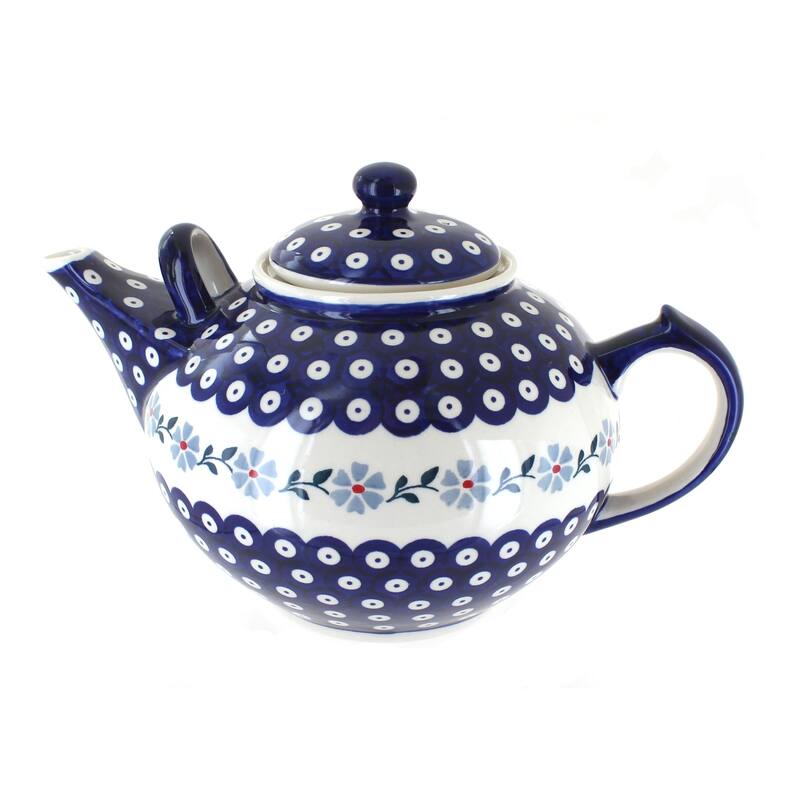 Blue Rose Polish Pottery C001 Manufaktura Large Teapot