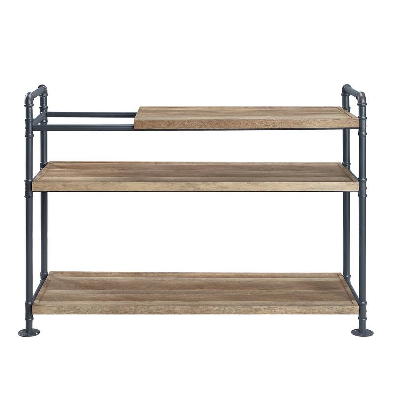 Brantley Oak & Sandy Black Finish Bookshelf