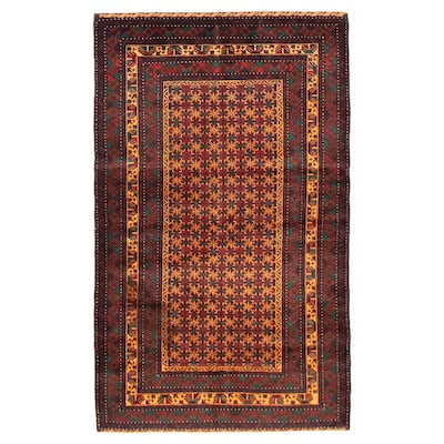 Teimani Red Rug 3'9" x 6'3" - 3'9 x 6'3