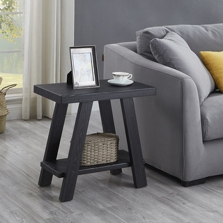 Athens Contemporary Wood Shelf Side Table