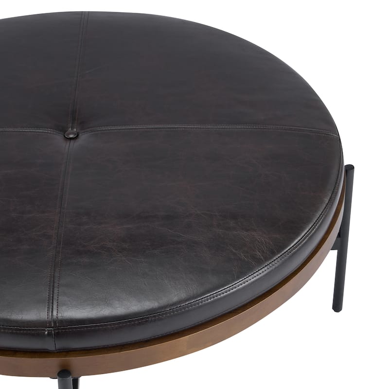 Christopher Knight Home - Sunfay Round Cocktail Ottoman for Modern Living Spaces
