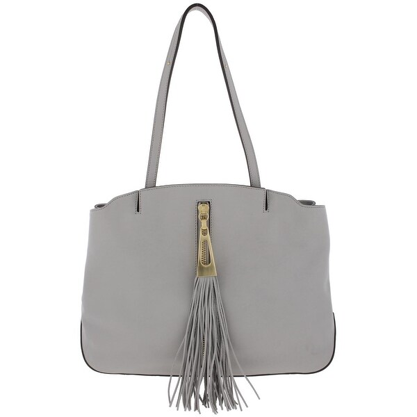 Brian Atwood Womens Jesse Tote Handbag Leather Tassel
