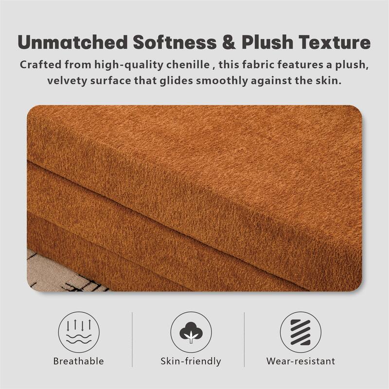 71.2"W 2-in-1 Foldable Pull Out Loveseat Sofa Bed Equipped with Armrest & Backrest Pillows