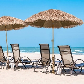 Hawaiian Style 1 Set of 2 PCS 6 FT Thatched Tiki Umbrellas - Bed Bath ...