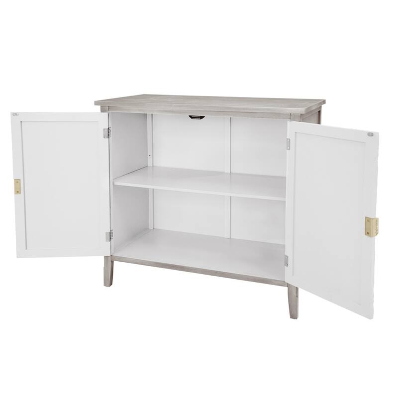 Wood Cabinet with Adjustable Movable Layer and 2 Door