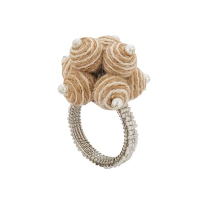 Spiral Ball Design Napkin Rings (Set of)