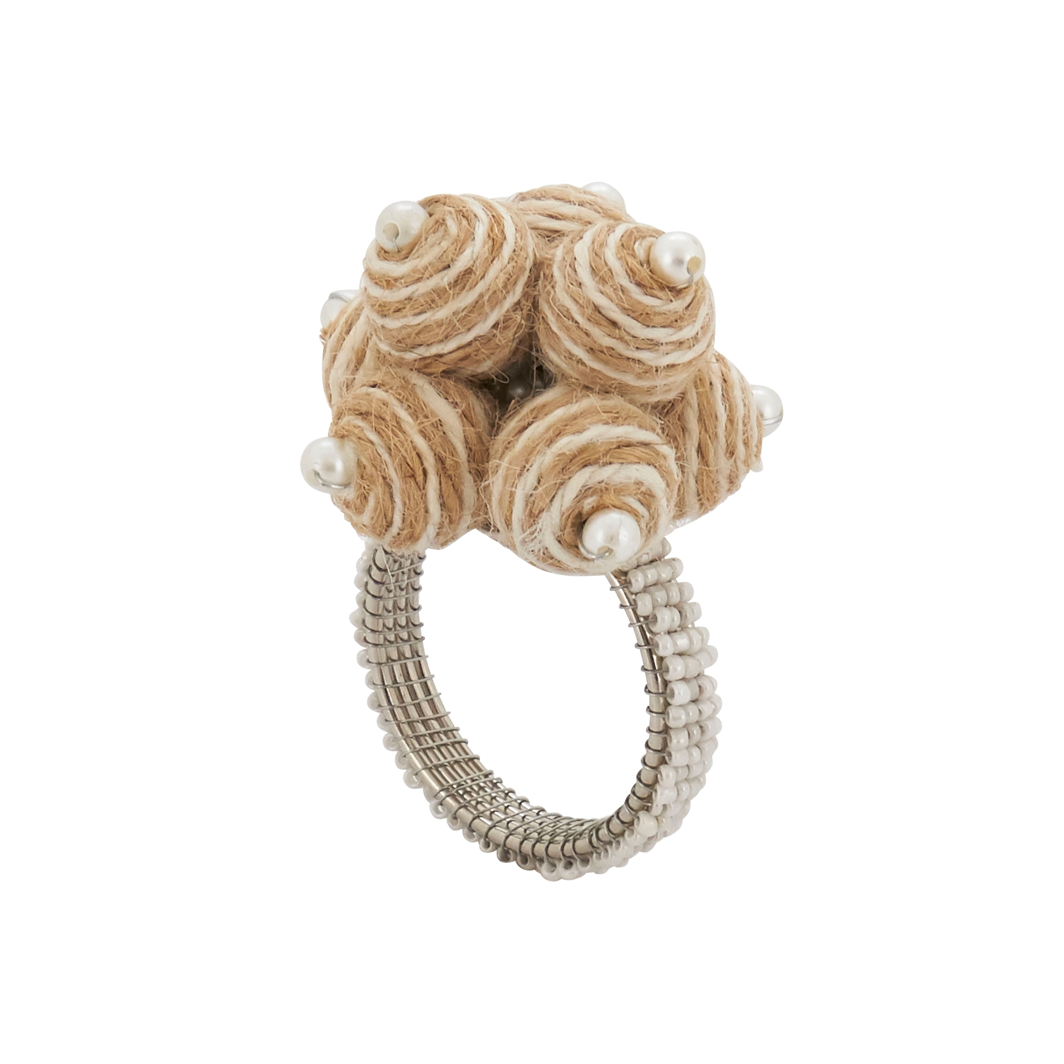 Spiral Ball Design Napkin Rings (Set of)