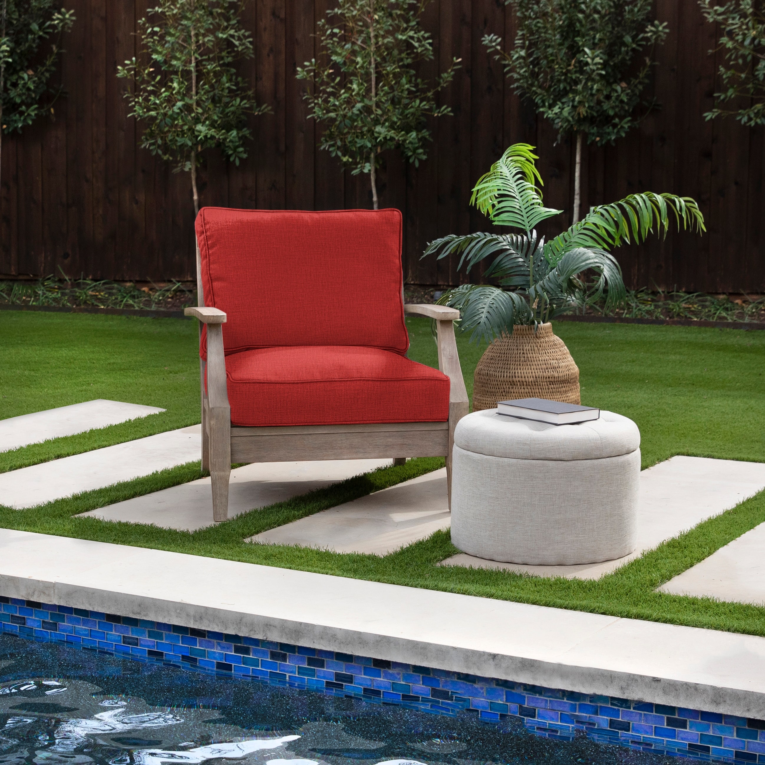 Sorra Home Indoor/Outdoor Corded Cushion Chair Set