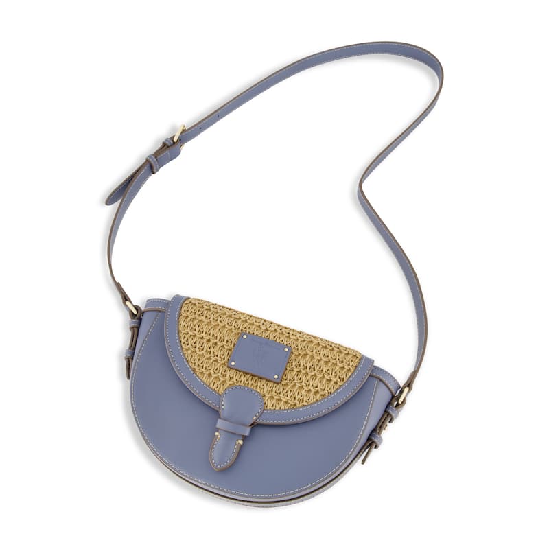 Tommy Bahama Raffia/PU Crossbody Flap Bag