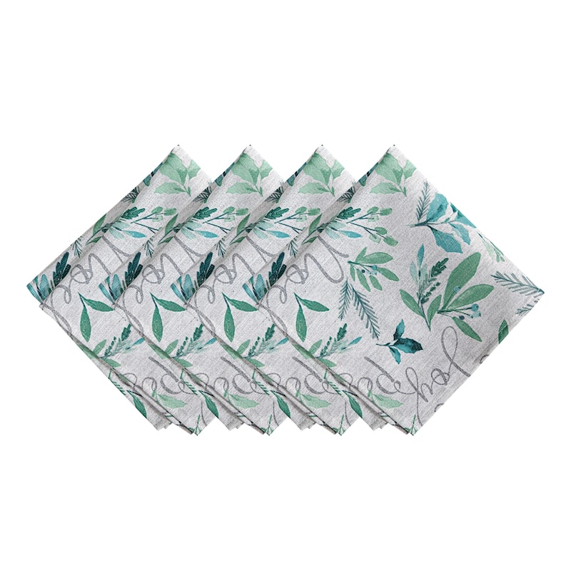 Seasons Greetings Holiday Fabric Napkins, Set of 4 - Set of 4