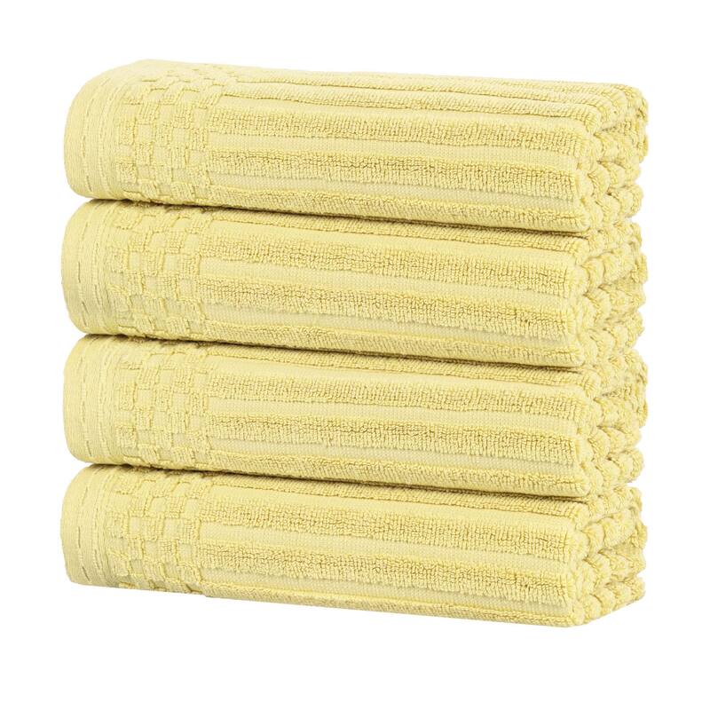 Superior Soho Ribbed Cotton Hand Towel Set of 4