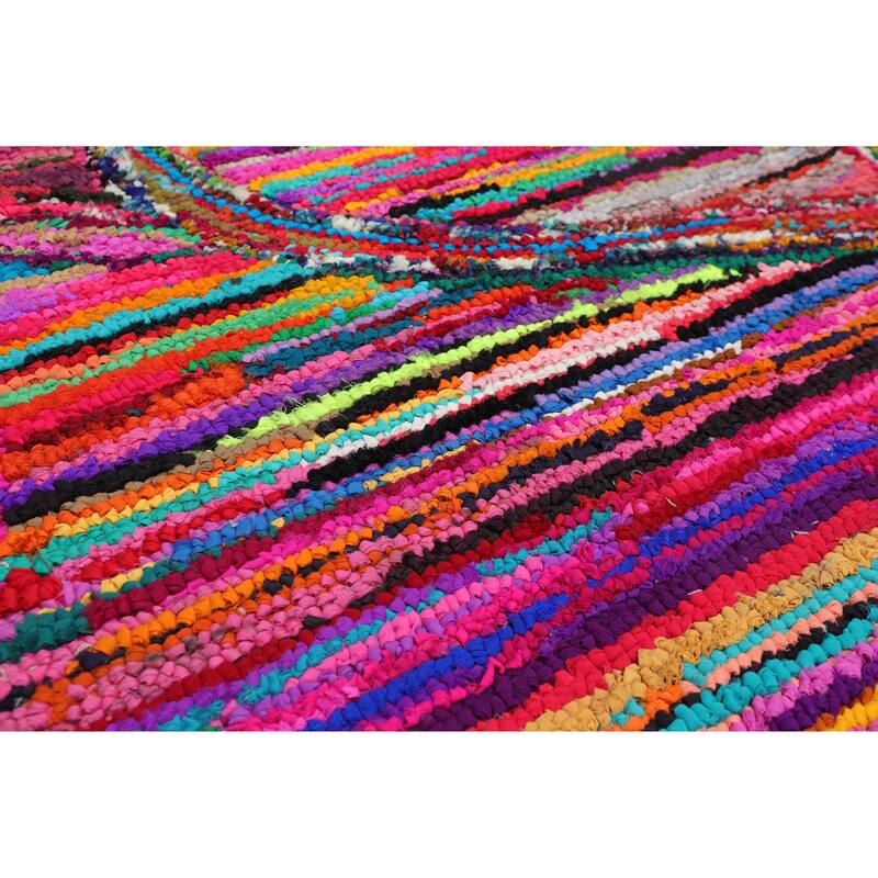 4'x 6' Pink Hand Tufted Oriental Rug - 4' x 6'