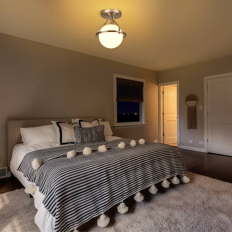 1-Lights Glass Flush Mount