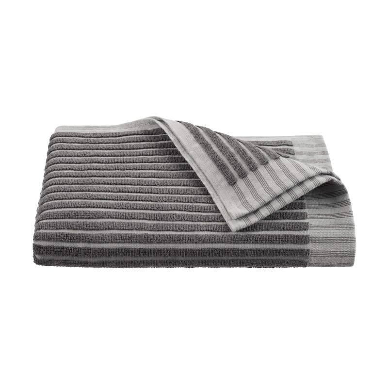 Martex Sculpted Stripe Tan Bath Towel