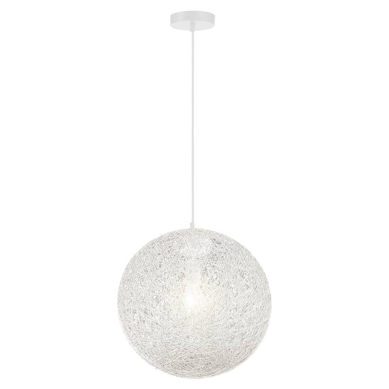Kovacs P5570 Entwined 1 Light 16" Wide Pendant with Rattan Shade