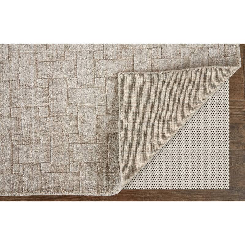 Grand Bazaar Tatem Hand Woven Solid Transitional Area Rug