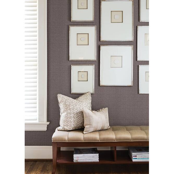 Brewster Basilic Purple Mosaic Wallpaper - 20.5in x 396in x 0.025in