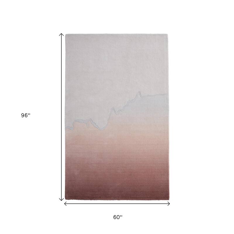 HomeRoots Ombre Casual Rectangle Area Rug