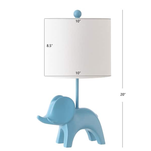 dimension image slide 6 of 7, SAFAVIEH Kids Lighting 20" Ellie Elephant Lamp - 11.5"x10"x20"
