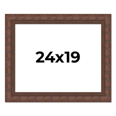 24x19 Frame Pewter Solid Wood Picture Frame Width 1.625 Inches | Interior Frame Depth 0.6875 Inches