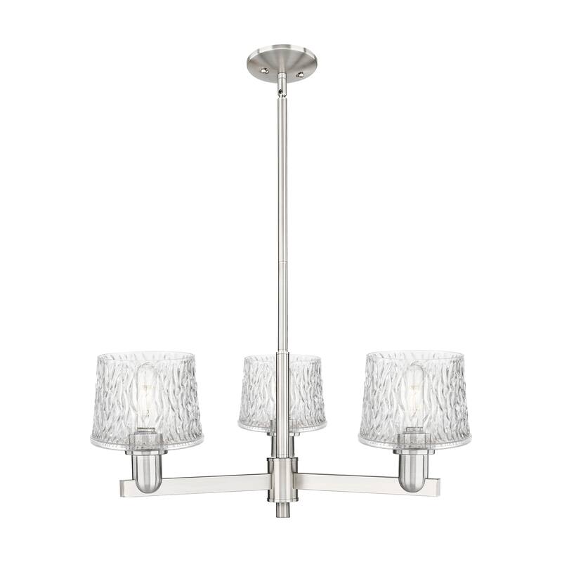 Innovations Lighting Endless Possibilities Arcadia - Niagara - 3 Light 28" Stem Hung Chandelier - Satin Nickel